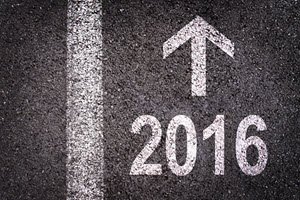 2016 with arrow pointing forward