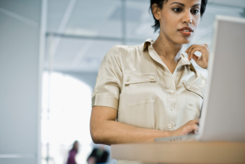 woman taking a career assessment