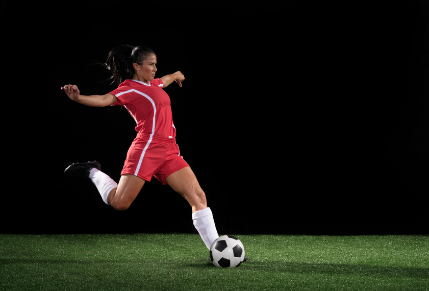 Woman soccer player