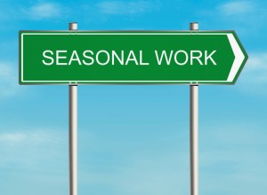 Sign for seasonal work