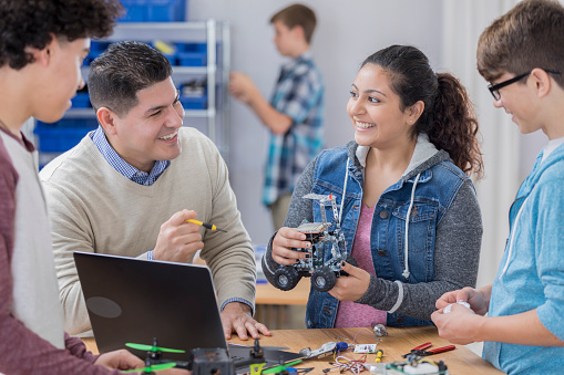 teacher and students in classroom