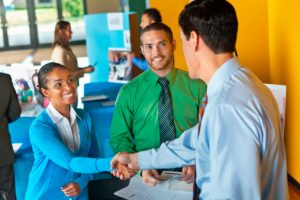 People at a job fair