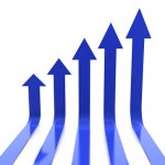 graphic image of upward pointing arrows