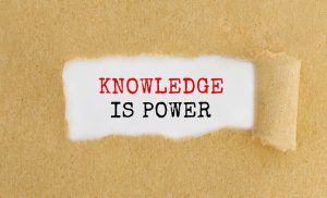 Logo says "Knowledge is Power"