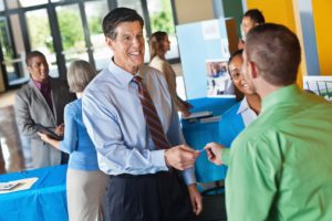 Handshake at a job fair