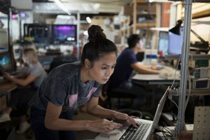 Young woman IT engineer