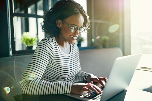 Woman on computer