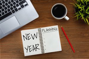 Planner with words New Year Planning