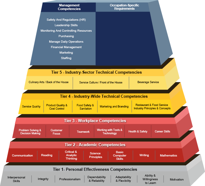 Food and Beverage Service Building Blocks Pyramid