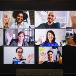 video meeting on desktop