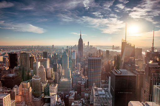 Aerial view of New York City